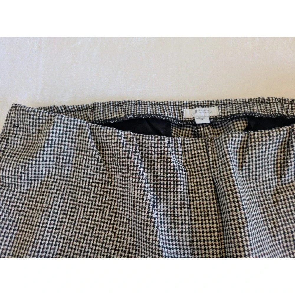 J Jill‎ Premium Bi Stretch Womens 18 Houndsooth Cropped Pants Careerwear Office